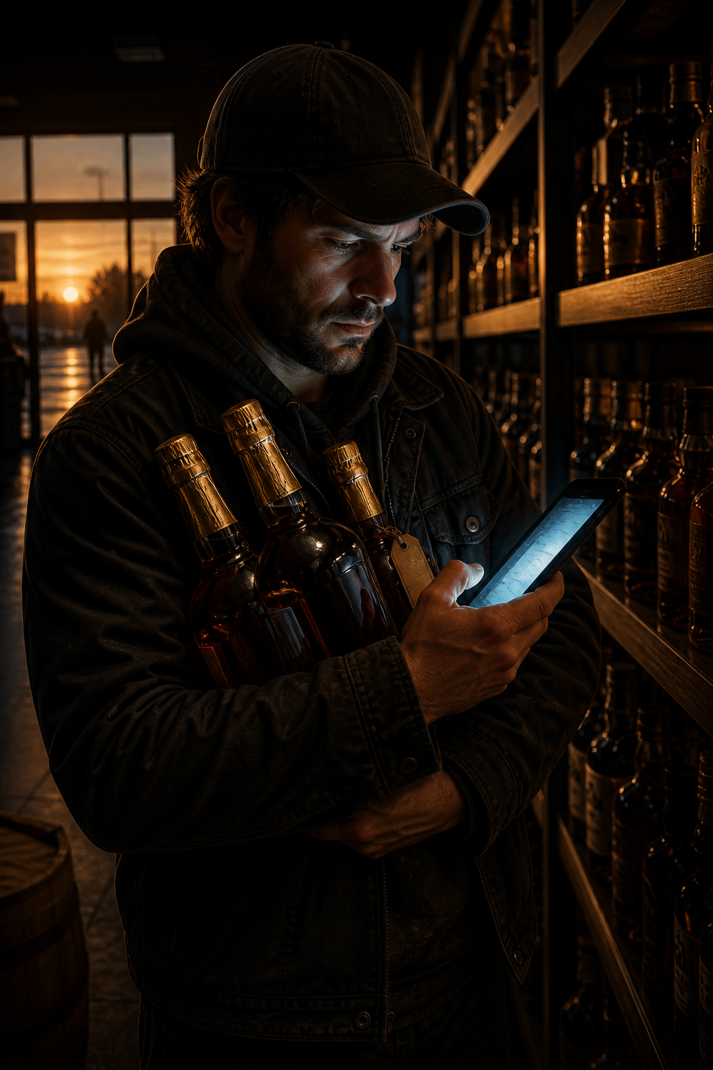 Illustration of The Flipper calculating secondary prices instead of pouring.