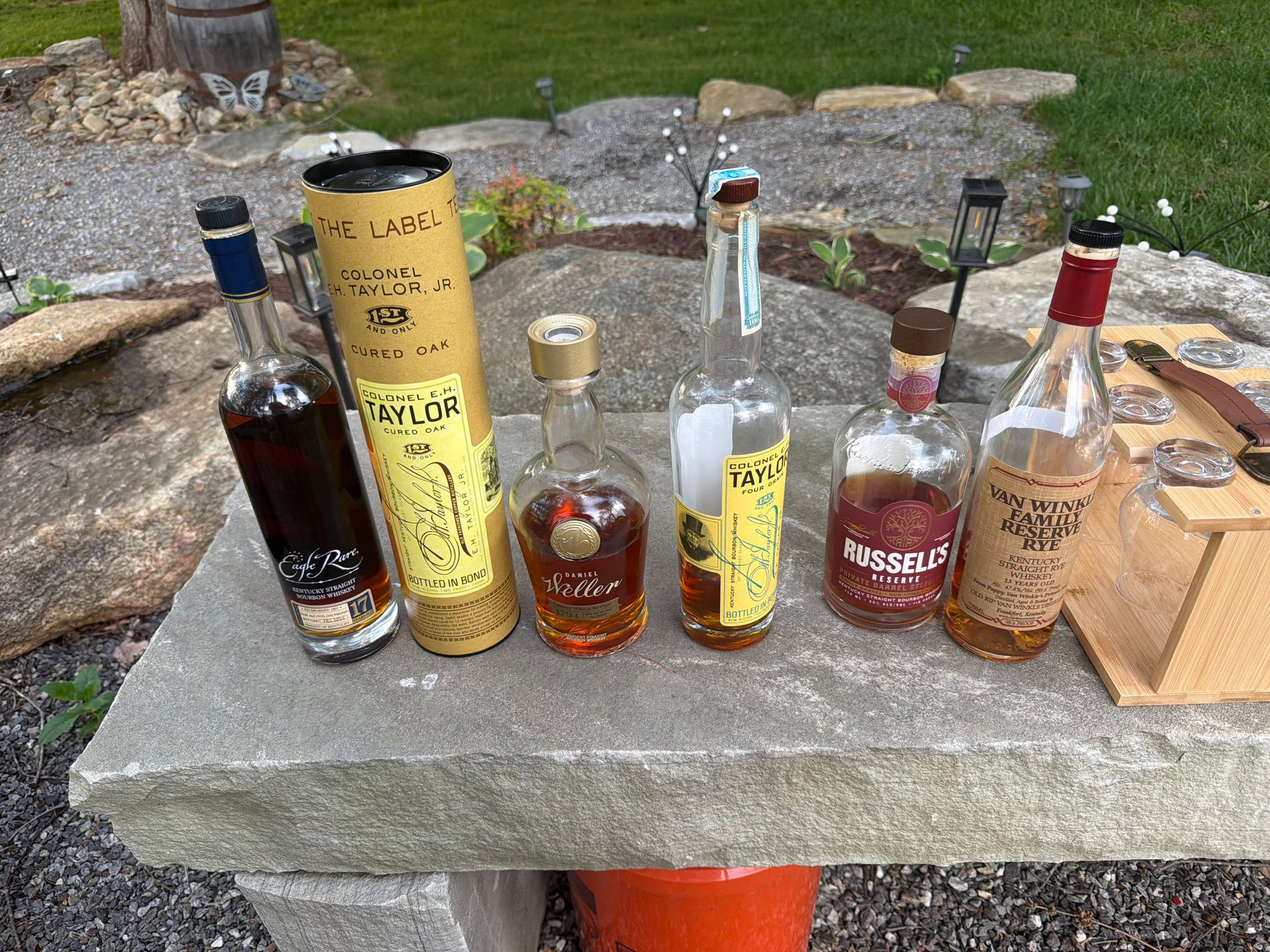 The Dudes Drinking Bourbon crew around the fire pit (photo 8)